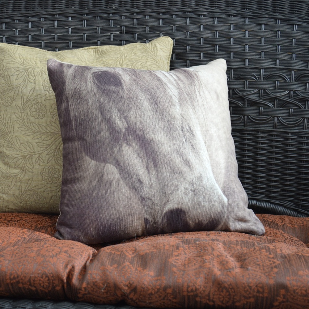 Quarter Horse Stallion 16" x 16" Throw Pillow